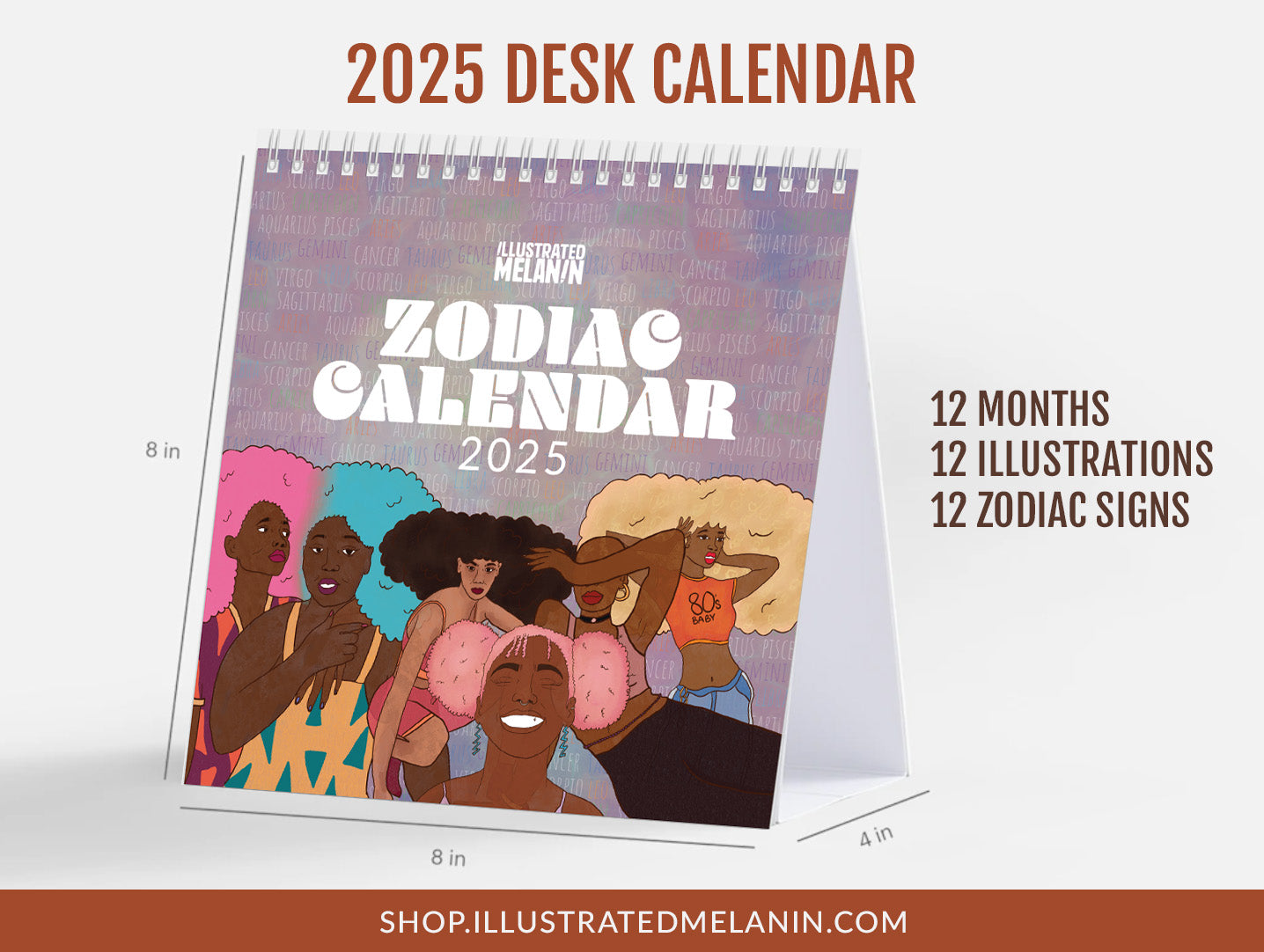 2025 Zodiac Wall or Desk Calendars