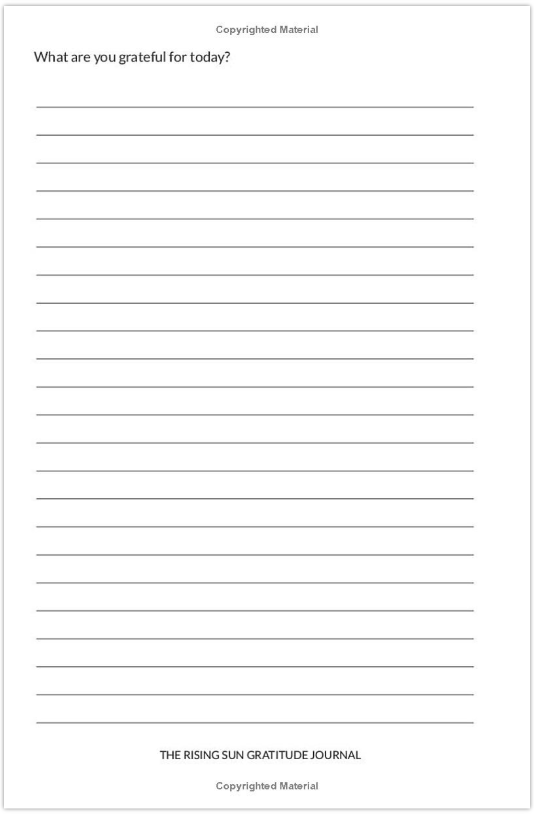 Rising Sun Gratitude Journal