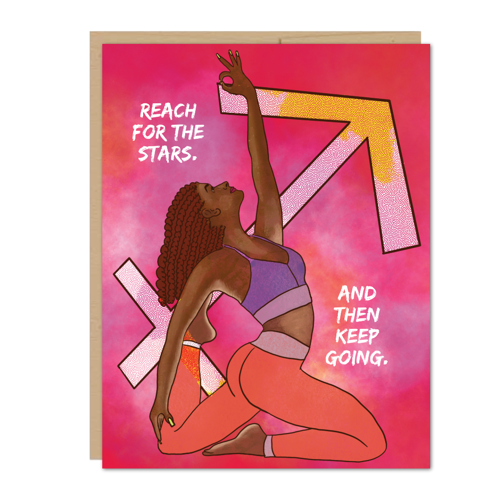 Reach for the Stars Sagittarius Zodiac Greeting Card