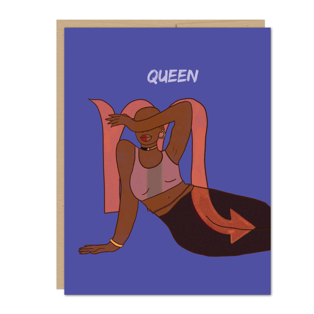 Queen Scorpio Zodiac Greeting Card