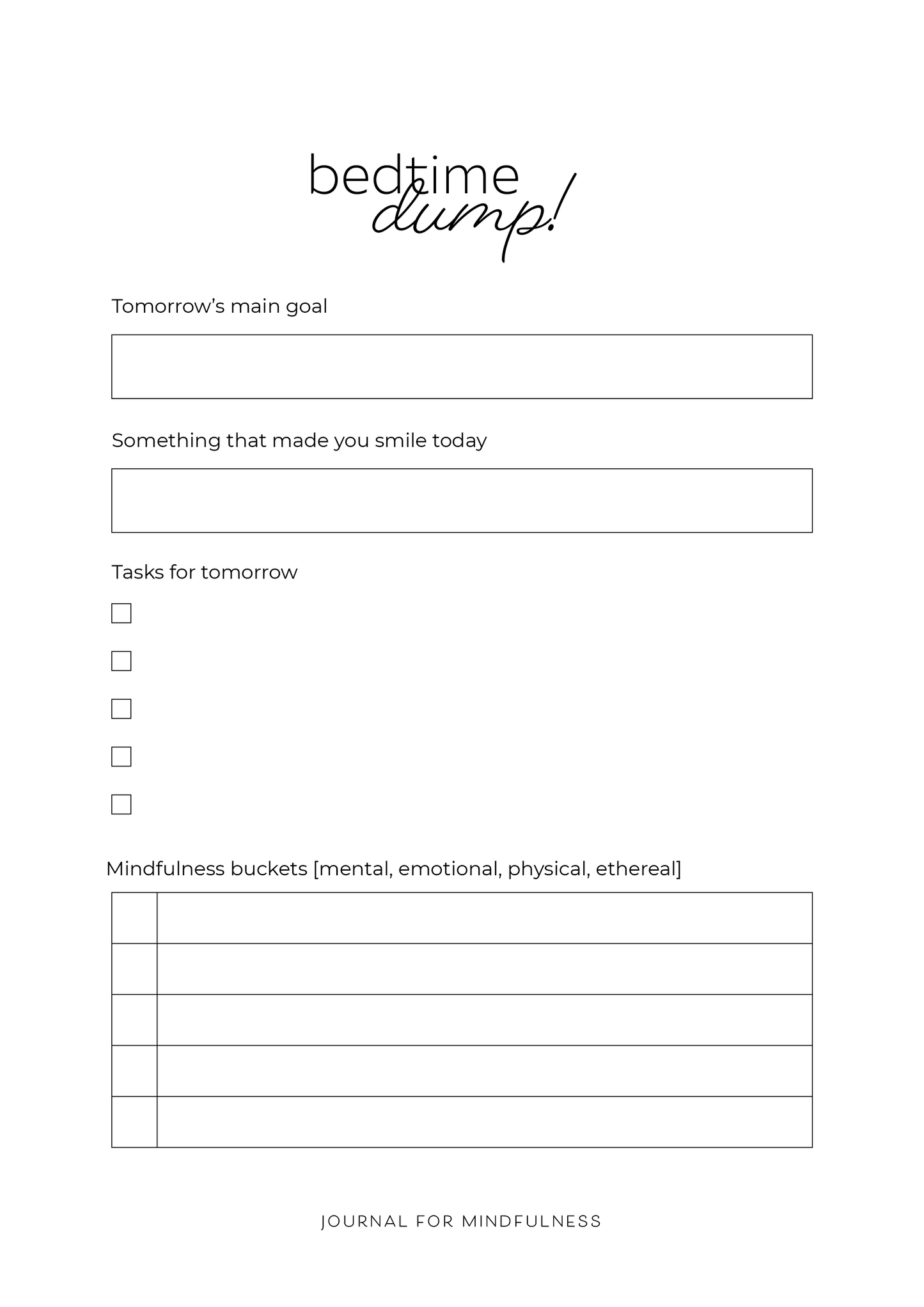 Journal for Mindfulness: A Re-Imagined Edition