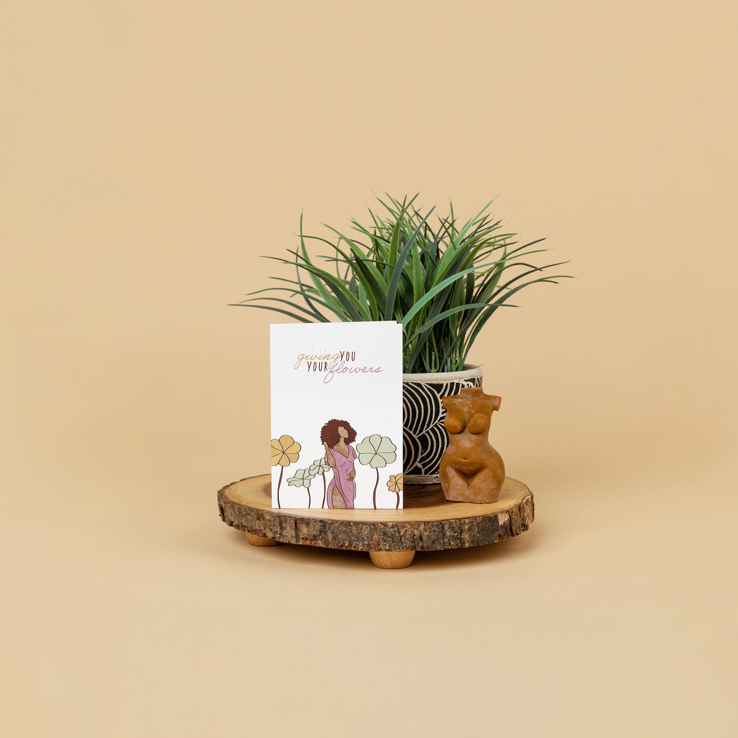 Giving You Your Flowers Greeting Card
