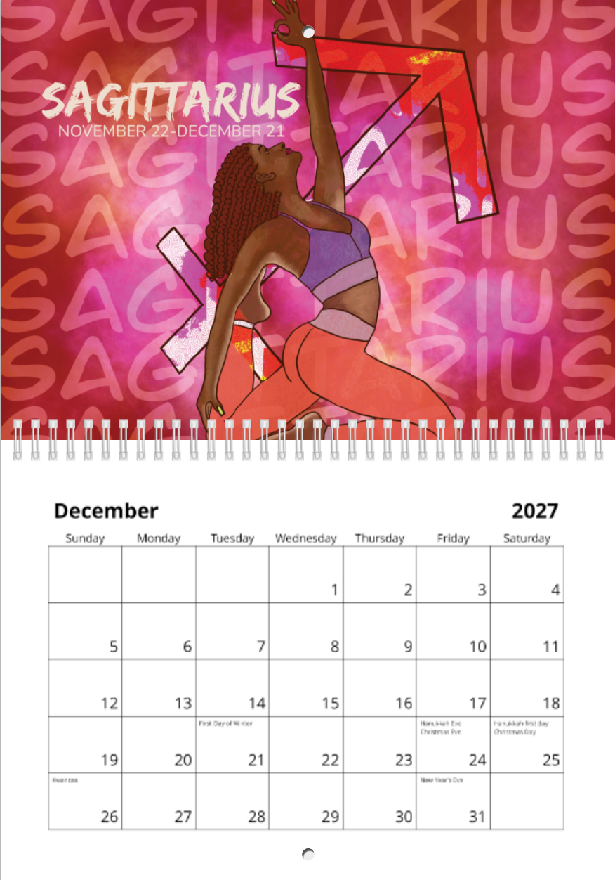 2027 Zodiac Wall Calendars: PREORDER