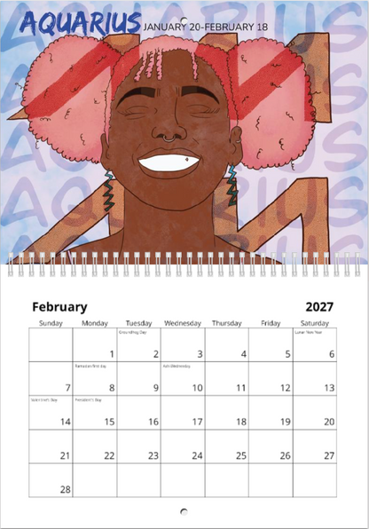 2027 Zodiac Wall Calendars: PREORDER