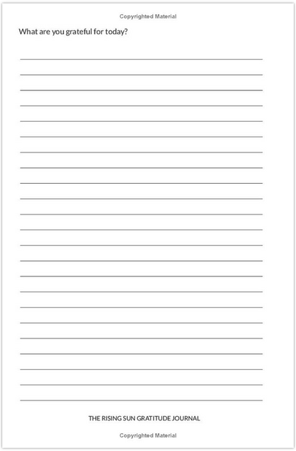Rising Sun Gratitude Journal
