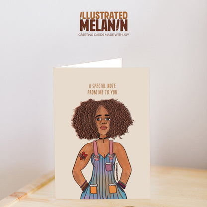 A Special Note from Me to You Greeting Card