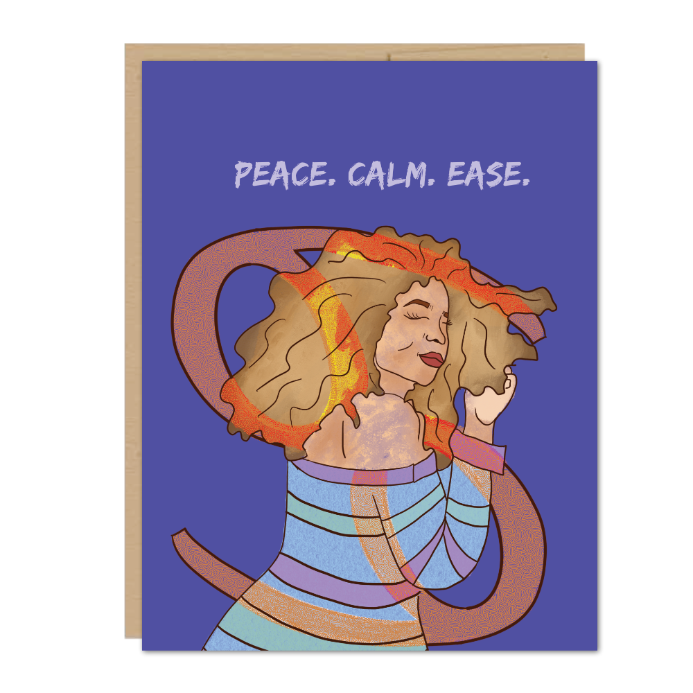 Peace Calm Ease Cancer Zodiac Greeting Card