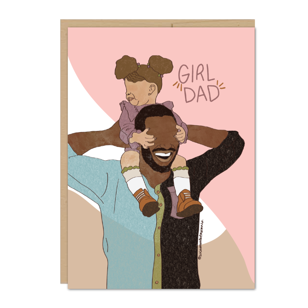 Girl Dad Father's Day Greeting Card