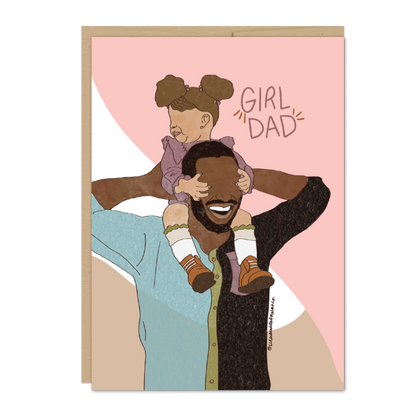 Girl Dad Father's Day Greeting Card