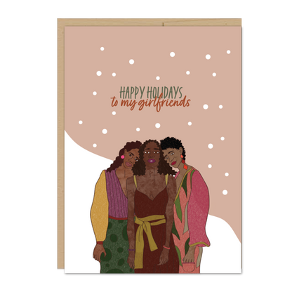 Happy Holidays to My Girlfriends Greeting Card
