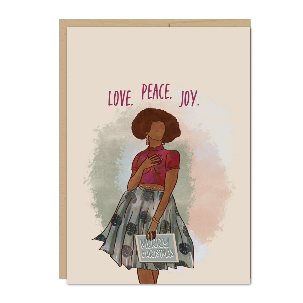 Love Joy Peace Holiday Greeting Card
