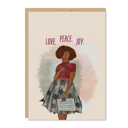 Love Joy Peace Holiday Greeting Card