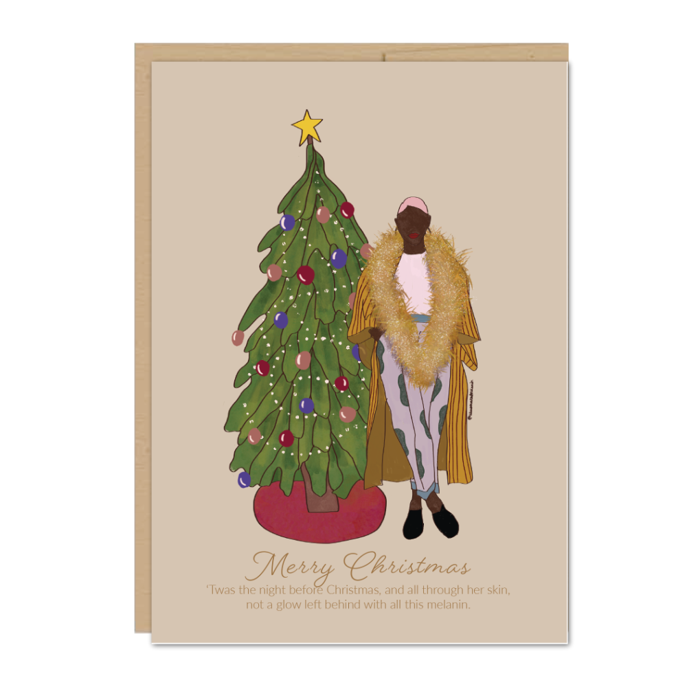 Merry Melanin Christmas Greeting Card