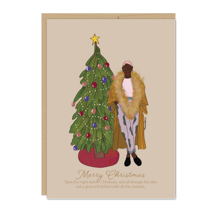Merry Melanin Christmas Greeting Card
