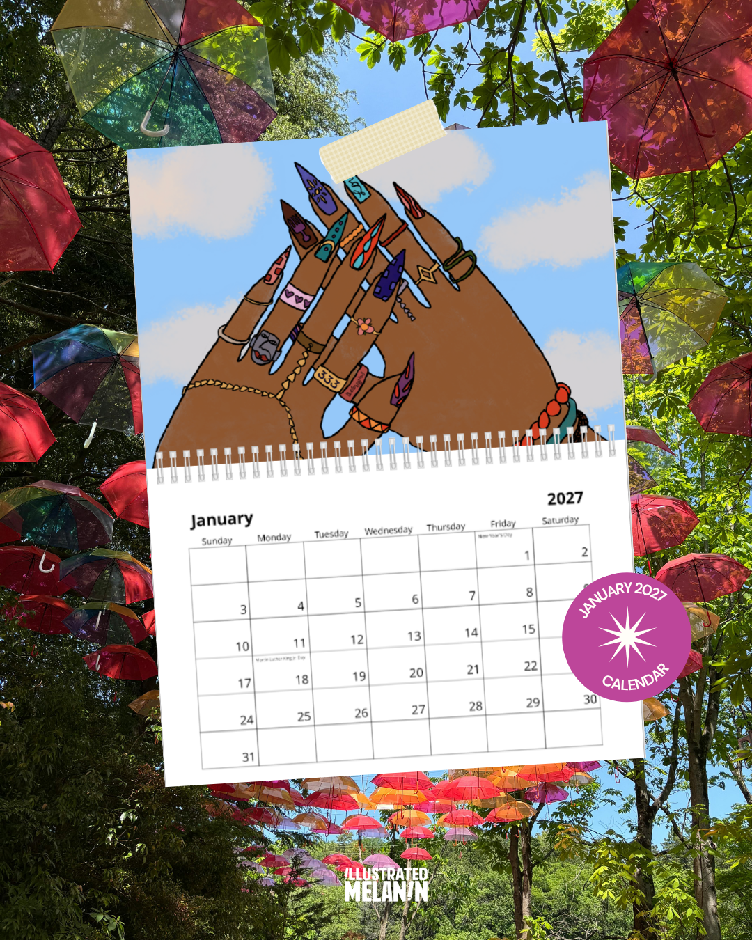 2027 Whimsy Wall Calendars: PREORDER