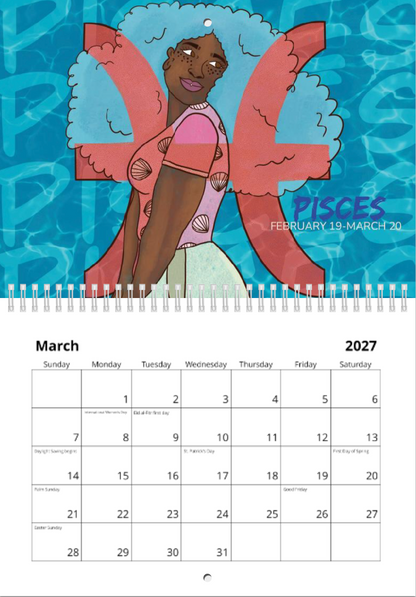 2027 Zodiac Wall Calendars: PREORDER