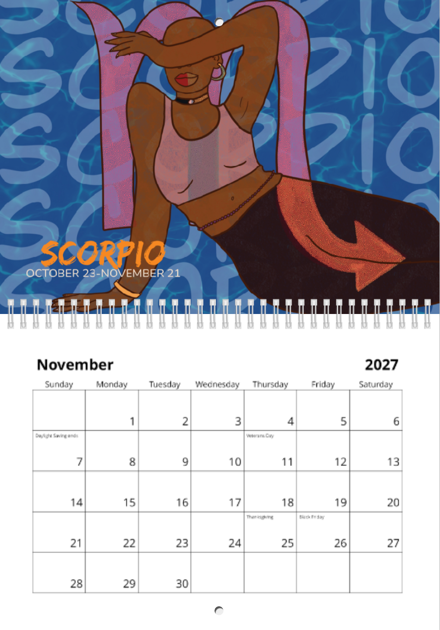 2027 Zodiac Wall Calendars: PREORDER